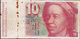 SWITZERLAND  P53b  10  FRANCS  1982    FINE - Switzerland