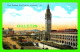 SAN FRANCISCO, CA -FERRY BUILDING - ANIMATED WITH TRAMWAYS - PACIFIC STATIONERY - SUPER-TONE CARDS - - San Francisco