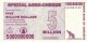 ZIMBABWE 5 BILLION DOLLARS 2008 P-61 UNC  [ZW152a] - Zimbabwe