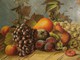 Delcampe - Tableau HST Nature Morte Aux Fruits Pommes Raisins Signée E. Haeffele 1946 - Huiles