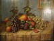 Delcampe - Tableau HST Nature Morte Aux Fruits Pommes Raisins Signée E. Haeffele 1946 - Huiles