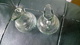 2 FLACONS En VERRE HUILIER Et VINAIGRIER 10cm Hauteur - Sans Bouchons - Other & Unclassified