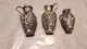 3 Mini Vases Argent,silver,travail Turk ??? - Oriental Art