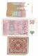 Lot Of 3 Banknotes Currency, Croatia #16 1 Dinar 1991, Czech #17 50 Korun 1997, Germany #192a 1 Mark Occupation Issue - Kiloware - Banknoten