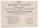 ROMEO MAZZINI - MACCHINE DA SCRIVERE E CALCOLATRICI (BOLOGNA IMOLA) FATTURA RICEVUTA FORMATO CARTOLINA PUBBLICITA - 1916 - Italia