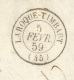 LOT ET GARONNE 47 LAROQUE TIMBAUT LAC TAD Type 15 Du 05/02/1859 PC 1655 Sur N° 14 SUP - 1849-1876: Période Classique