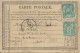 1877 - RARE SAGE YVERT N°76 N/U Sur CARTE PRECURSEUR De PARIS GARE DU NORD Pour CATEAU (NORD) - 1876-1898 Sage (Type II)