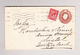 GB LONDON 1.11.1919 Ganzsache 3 Hlfp. Mit 1p Zusatz Perfin Brief Nach Liestal - Lettres & Documents