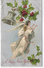 New Year, Angel Flying With A Blond Lady, Old Postcard - Angels