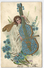 New Year, Angel Playing On A Double Bass, Old Postcard - Angels