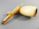 Delcampe - PIPE XIX EME EN ECUME AMBRE ET ARGENT - Tabac Fumeur - Meerschaum Pipes