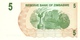 ZIMBABWE 5 DOLLARS 2006 P-38 UNC  [ZW129a] - Zimbabwe