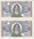 PAREJA CORRELATIVA DE 2 PTAS DEL AÑO 1938 SERIE A SIN CIRCULAR-PLANCHA-UNCIRCULATED INUTILIZADOS-PERFORADOS - 1-2 Pesetas