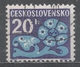 Czechoslovakia 1971. Scott #J96 (U) Postage Due, Stylized Flower - Timbres-taxe
