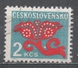 Czechoslovakia 1971. Scott #J102 (U) Postage Due, Stylized Flower - Timbres-taxe