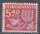 Czechoslovakia 1972. Scott #J105 (U) Postage Due, Stylized Flower - Postage Due