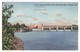 AUGUSTA GA,  U.S. LOCKS AND DAM, SAVANNAH RIVER C1940s Vintage Linen Georgia Postcard [6403] - Augusta