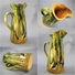 ° PICHET VERT EN TERRE CUITE VERNISSEE @ Art Populaire Broc Cruche Carafe - Jugs