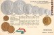 POSTKARTE MIT NATIONALFLAGGE NIDERLANDE GULDEN MONNAIE MÜNZWESEN COURTAGE NEDERLAND PIECE EMBOSSED - Münzen (Abb.)
