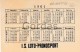 Romania - 1961 - Loto Pronosport - Pocket Calendar - Small : 1961-70