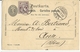 SUISSE - 1891 - CARTE ENTIER Avec OBLITERATION AMBULANT N°5 De ROMONT (FRIBOURG) Pour ANSE (FRANCE) - Poststempel