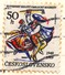 L1936 - Czechoslovakia (1990) Marianske Lazne 1 (postcard) Stamp: Slovak Folk Artist Collective (shifting Perforation) - Plaatfouten En Curiosa