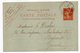 Entier--CP 10c Semeuse Rouge (datée 951)-cachet PARIS 22--75   Pour  BORDEAUX-33 - Standard Postcards & Stamped On Demand (before 1995)