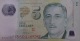 Singapore 5 Dollars VF Polymer Banknote - Singapour