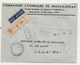 MADAGASCAR - 1945 - AFFRANCHISSEMENT TAMPON "TAXE PERCUE POSTE AERIENNE" - ENVELOPPE RECOMMANDEE De TANANARIVE Pour LYON - Covers & Documents
