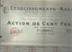 Action De Cent Francs , établissement MARAIS, Limoges, 71 Coupons/ 80 , 2 Scans , Frais Fr : 1.95&euro; - Otros & Sin Clasificación