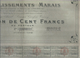 Action De Cent Francs , établissement MARAIS, Limoges, 71 Coupons/ 80 , 2 Scans , Frais Fr : 1.95&euro; - Autres & Non Classés