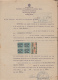 REP-192 CUBA REPUBLICA REVENUE (LG-1096) 5c (4) TIMBRE NACIONAL 1946 + CASA DE TRIBUNALES 1939. COMPLETE DOC - Timbres-taxe