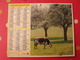 Calendrier Illustré En Carton De 1982. Almanach Des PTT Postes Facteur. Chateau De Loubressac Vache - Formato Grande : 1981-90