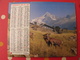 Calendrier Illustré En Carton De 1981. Almanach Des PTT Postes Facteur. Montagne Biche - Tamaño Grande : 1981-90