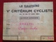 Carte De Suiveur Caravane Ve Critérium Cycliste 1951, Le Dauphiné Libéré, Cazetti, Coupo Santo, - Autres & Non Classés