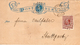 1889 Postblad G1 Bijgefrankeerd Met NVPH 20 Afgestempeld Met Puntstempel 8 Van ARNHEM Naar Stuttgart - Marcophilie