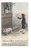 16093 - Bonne Année Jeune Homme Apportant Message à Fillette Luge Cochon Envoyée En 1904 - Nouvel An