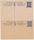2 Diff., Varities / Shade,  Unused Travancore Cochin Postcard Elephant, Coneshell, Brit. India - Travancore-Cochin