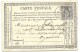 CP N° 77 SAGE 10c GRIS SUR CARTE  VALLERY  POUR GENEVE  1877 - 1877-1920: Periodo Semi Moderno