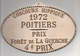 PLAQUE D' ECURIE - POITIERS 1972 - CONCOURS HIPPIQUE - PRIX FORÊT De La GUERCHE 4 ème PRIX - Ruitersport