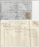 PONTOISE A  AMIARD LOTS DE 4 DOCUMENTS SUR LA FAILLITE A AMIARD ORDRES DE BOURSE AVEC TIMBRE FISCALE ANNEE1883 - Autres & Non Classés