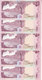 KUWAIT 1dinar 1980 1991 P-13d Sig/6 LOT X 5 UNC NOTES */* - Koeweit