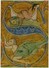 St Neot's Psalter Lambeth Palace Library - Illuminated Letter - Being Swallowed By A Whale Or Fish - Modern Unused Card - Fairy Tales, Popular Stories & Legends