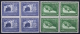 Deutsche Reich:  Mi Nr 669 - 670 MNH/**/postfrisch/neuf Sans Charniere 1938 In 4-Blocken - Luft- Und Zeppelinpost