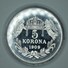 Hongrie Hungary Ungarn ROYAL CROWNS " ISTVAN II " 5 Korona 1909 REPLICA Médaille SILVER - UNC / PP With Certificate - Hongrie