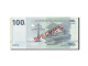 Billet, Congo Democratic Republic, 100 Francs, 2007, 31.07.2007, KM:98s, NEUF - Demokratische Republik Kongo & Zaire