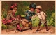 6 Cards C1900 Litho Children Playing Cook Dancing Fond Dorée Blanco Reverse Imp Minot - Autres & Non Classés