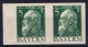 Bayern: Mi Nr 77 P In Pair MNH/**/postfrisch/neuf Sans Charniere - Ungebraucht