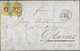 2 X RAYON II 1850: Zu 16II Mi 8II De LAUSANNE 17 AOUT 53 Pour Glarus (Zu CHF 450.00) - 1843-1852 Correos Federales Y Cantonales