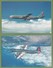 2 CPSM - AMERICAN AIRLINES - AVIATION - APPAREIL DC 7 & JET POWERED ELECTRA FLAGSHIPS - LITHO IN USA / T151-11 & 12 - 1946-....: Moderne